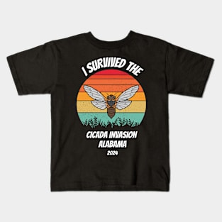 I survived the cicada invasion Alabama 2024 Kids T-Shirt